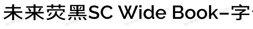 未来荧黑SC Wide Book字体转换